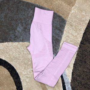 Women’s Pink High Waisted Seamless Leggings, Small